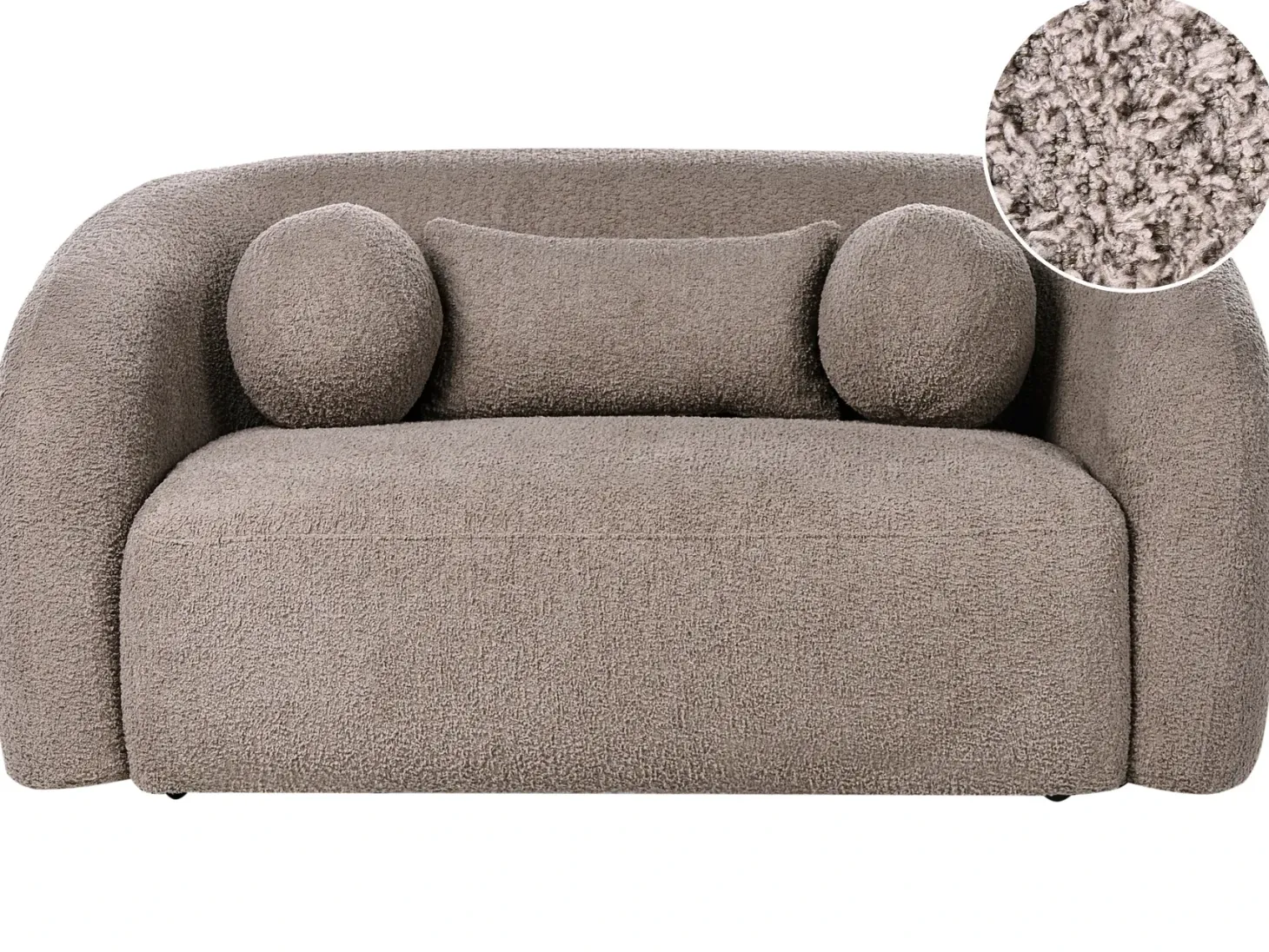 Sofa 2 personers EGEDAAL Boucle Brungrå