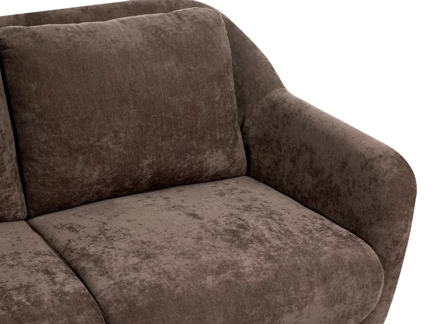 Sofa 2 personers EIBY Chenille Mørkebrun