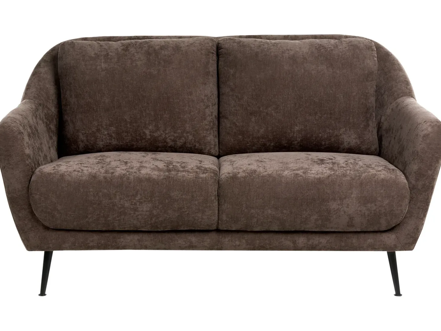 Sofa 2 personers EIBY Chenille Mørkebrun