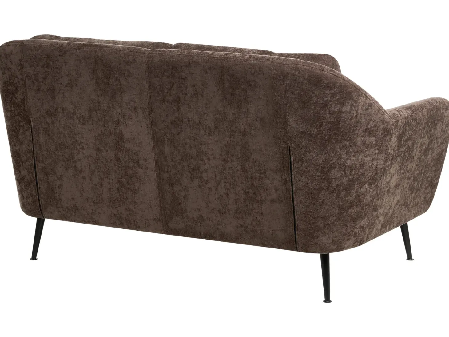 Sofa 2 personers EIBY Chenille Mørkebrun