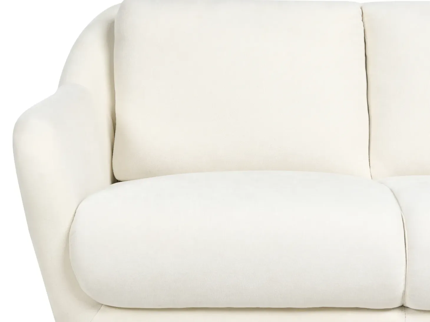 Sofa 2 personers EIBY Chenille Hvid