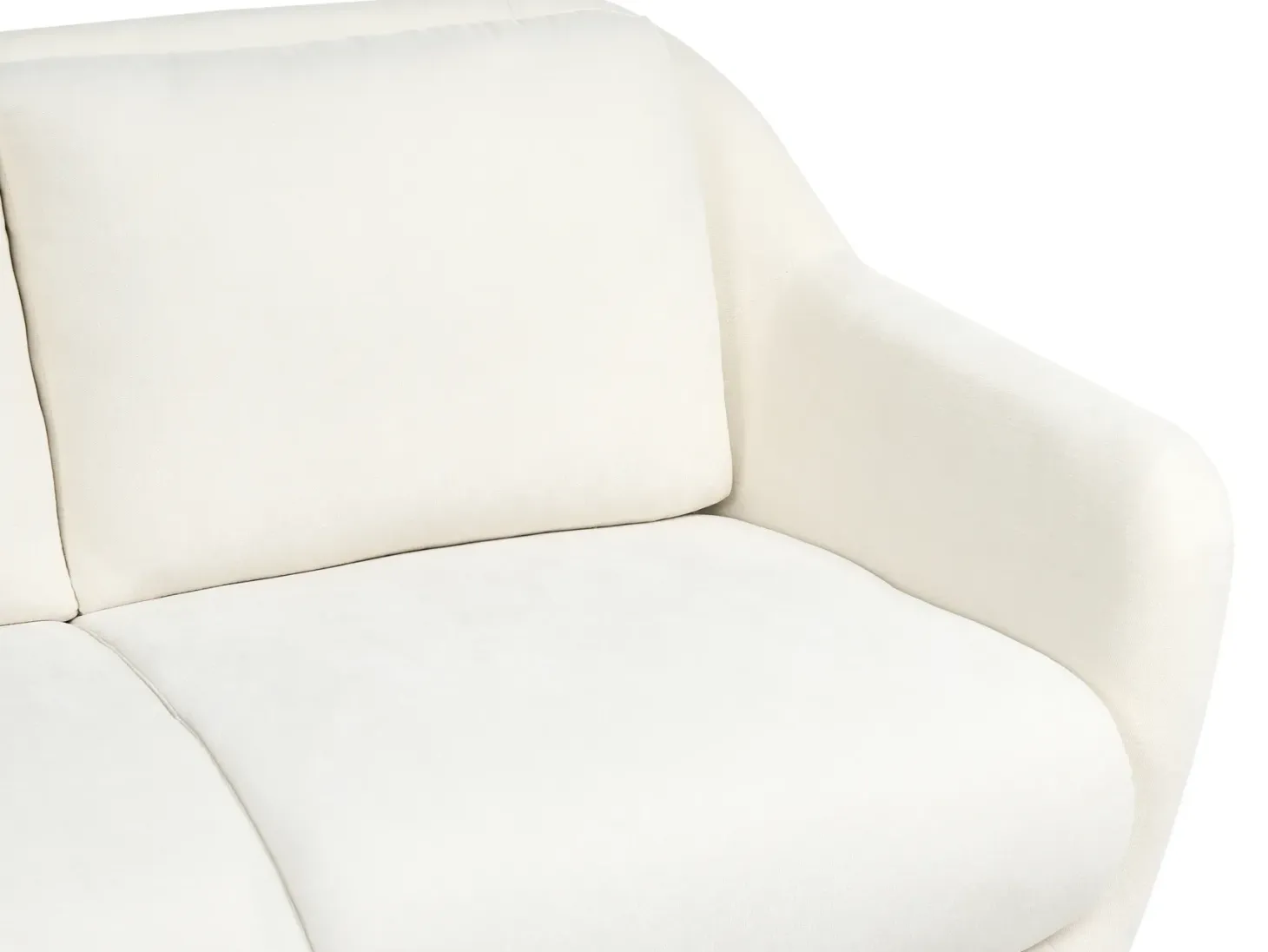 Sofa 2 personers EIBY Chenille Hvid