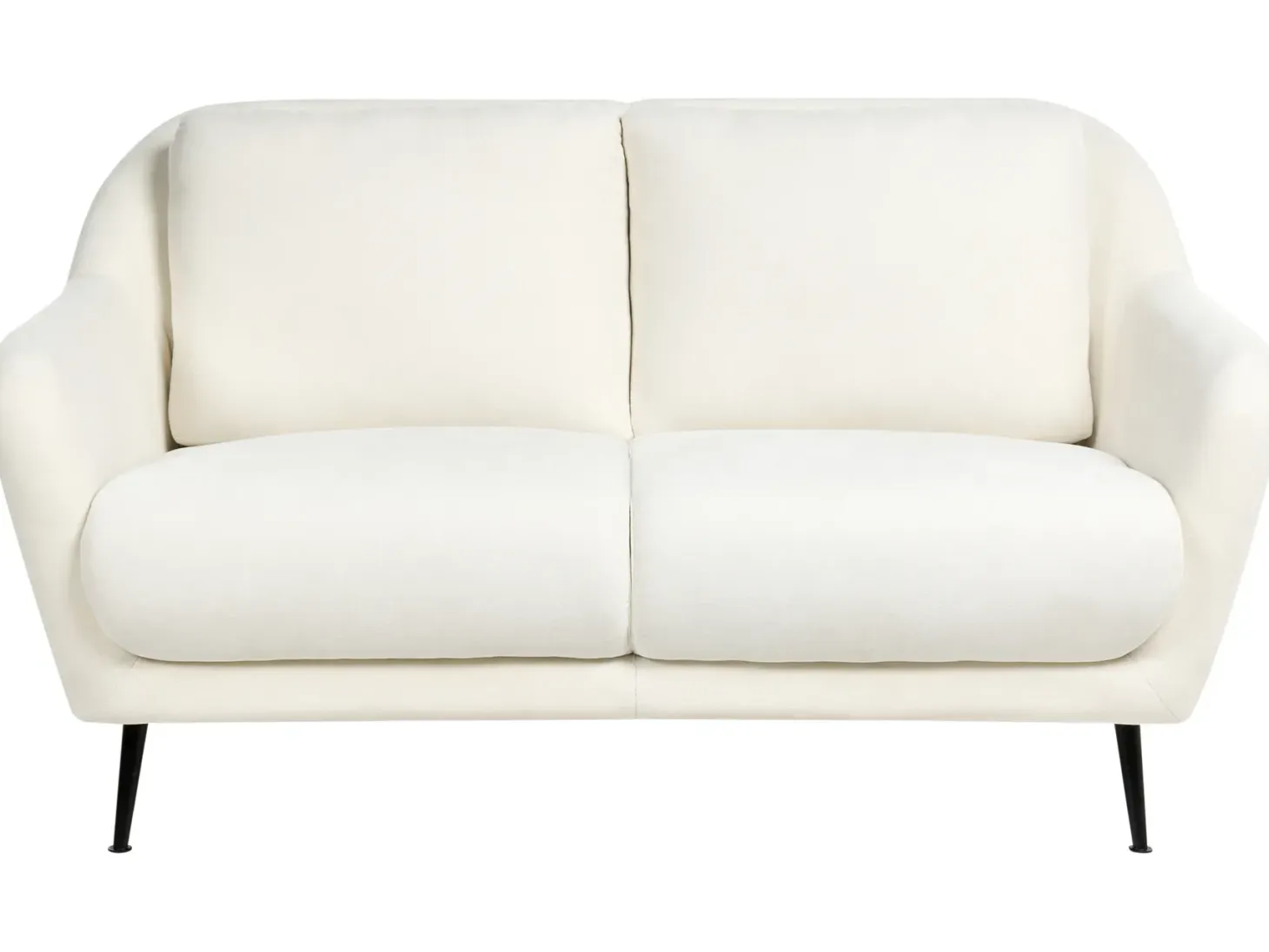 Sofa 2 personers EIBY Chenille Hvid