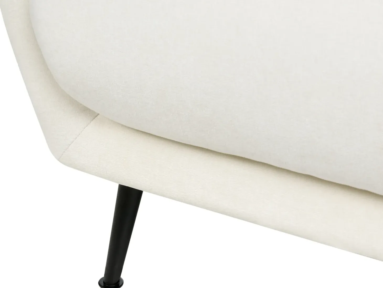 Sofa 2 personers EIBY Chenille Hvid
