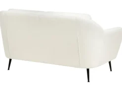 Sofa 2 personers EIBY Chenille Hvid