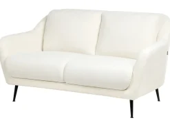 Sofa 2 personers EIBY Chenille Hvid