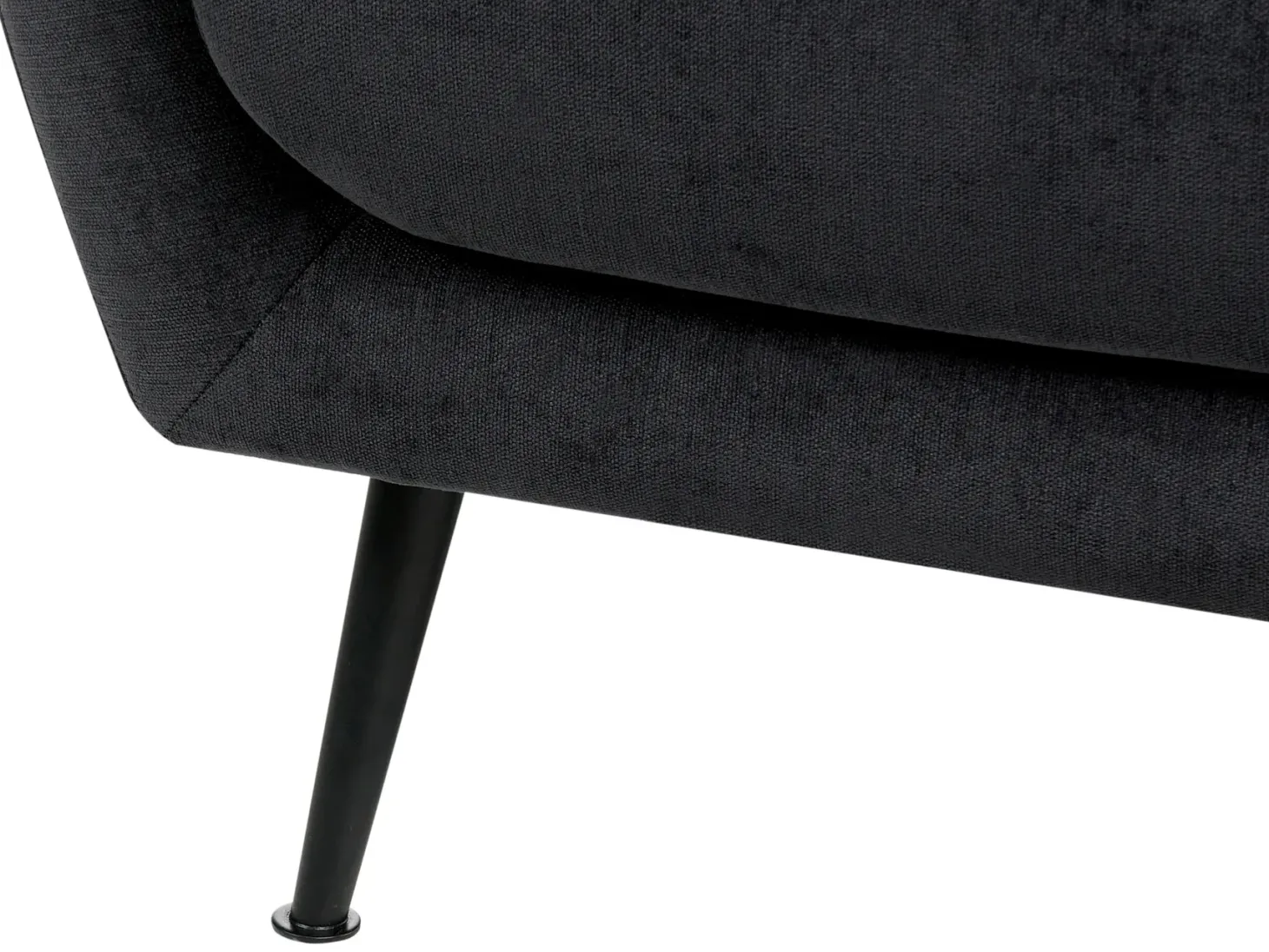 Sofa 2 personers EIBY Chenille Sort