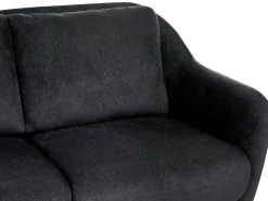 Sofa 2 personers EIBY Chenille Sort
