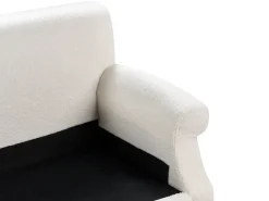 Sofa 2 personers EIKE Boucle Cremehvid