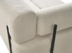 Sofa 2 personers ELVA Boucle Cremehvid