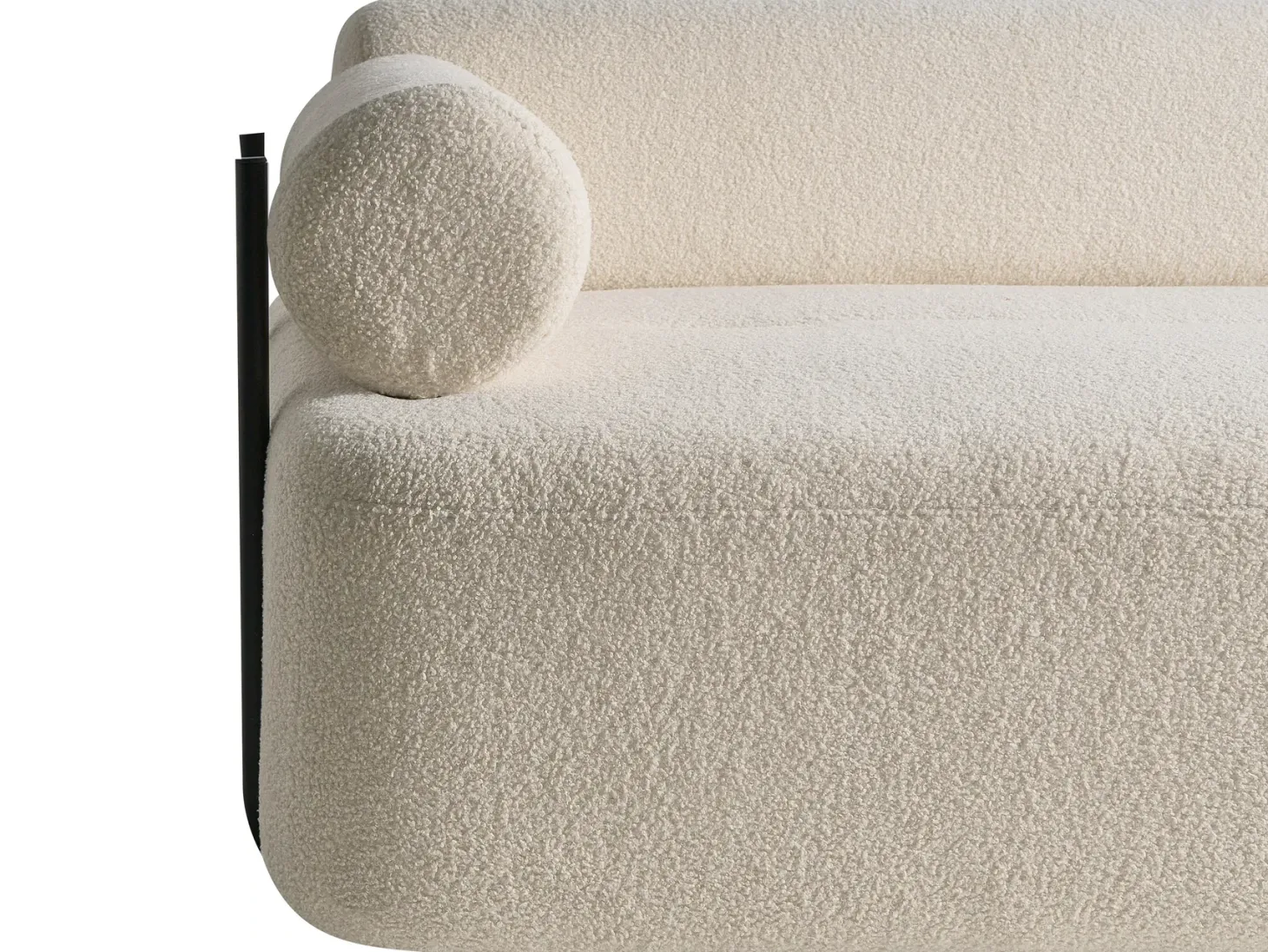 Sofa 2 personers ELVA Boucle Cremehvid