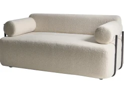 Sofa 2 personers ELVA Boucle Cremehvid