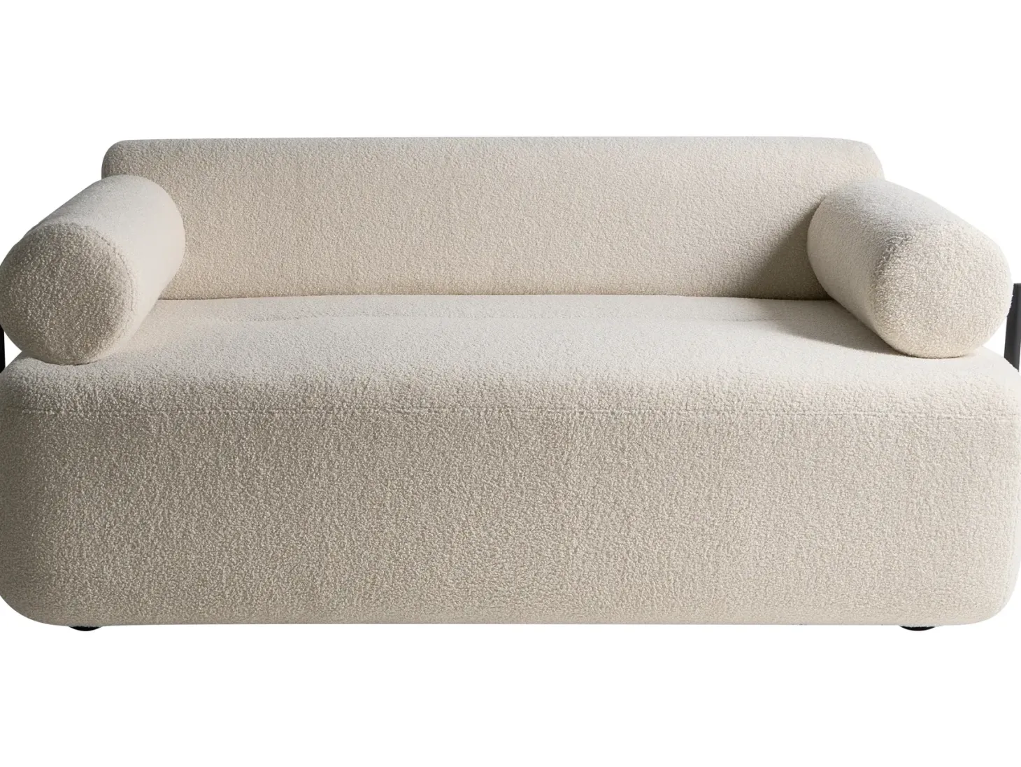 Sofa 2 personers ELVA Boucle Cremehvid