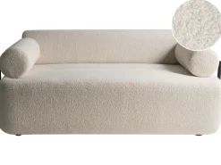 Sofa 2 personers ELVA Boucle Cremehvid