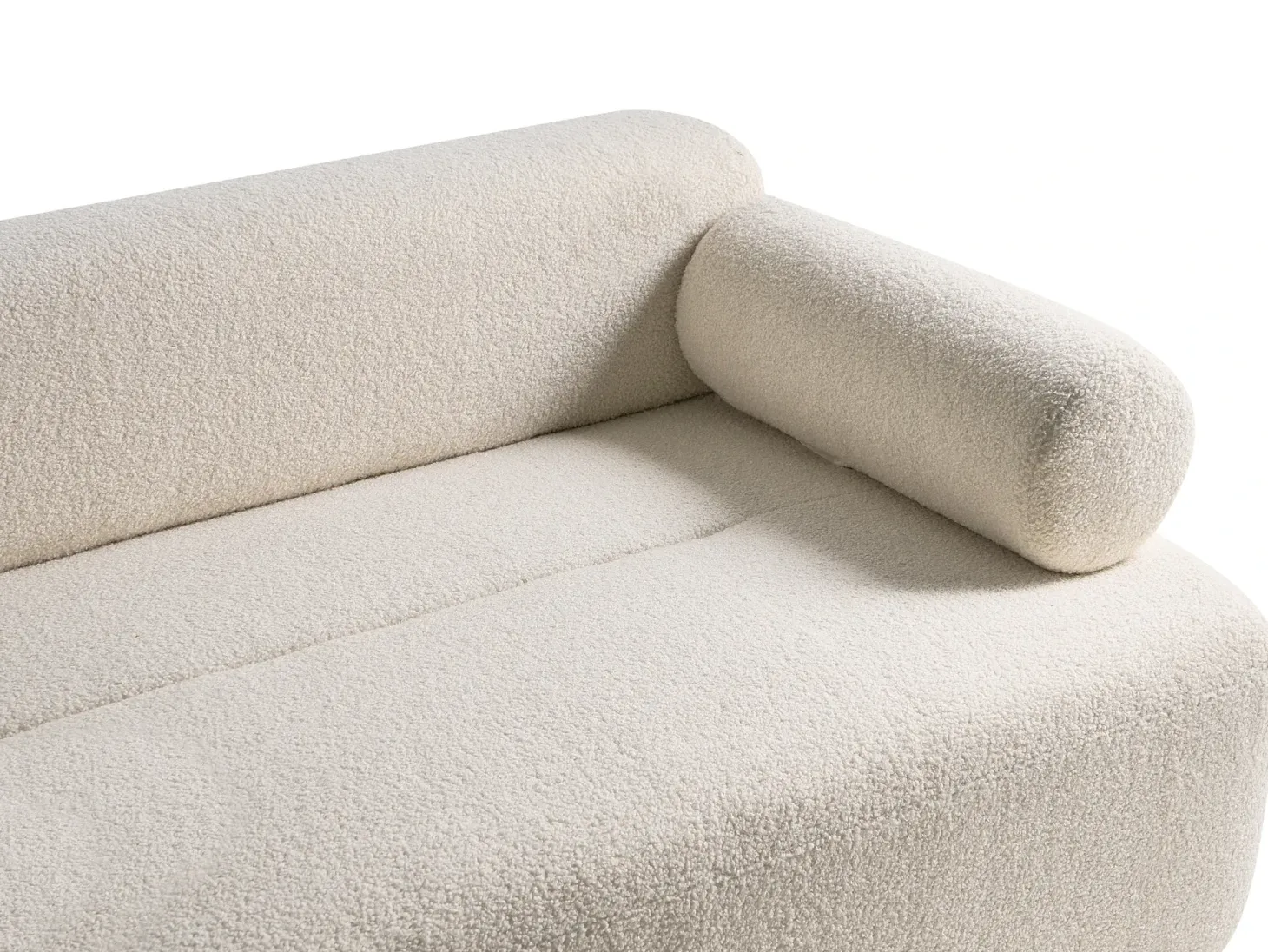 Sofa 2 personers ELVA Boucle Cremehvid