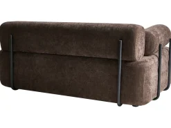 Sofa 2 personers ELVA Chenille Mørkebrun