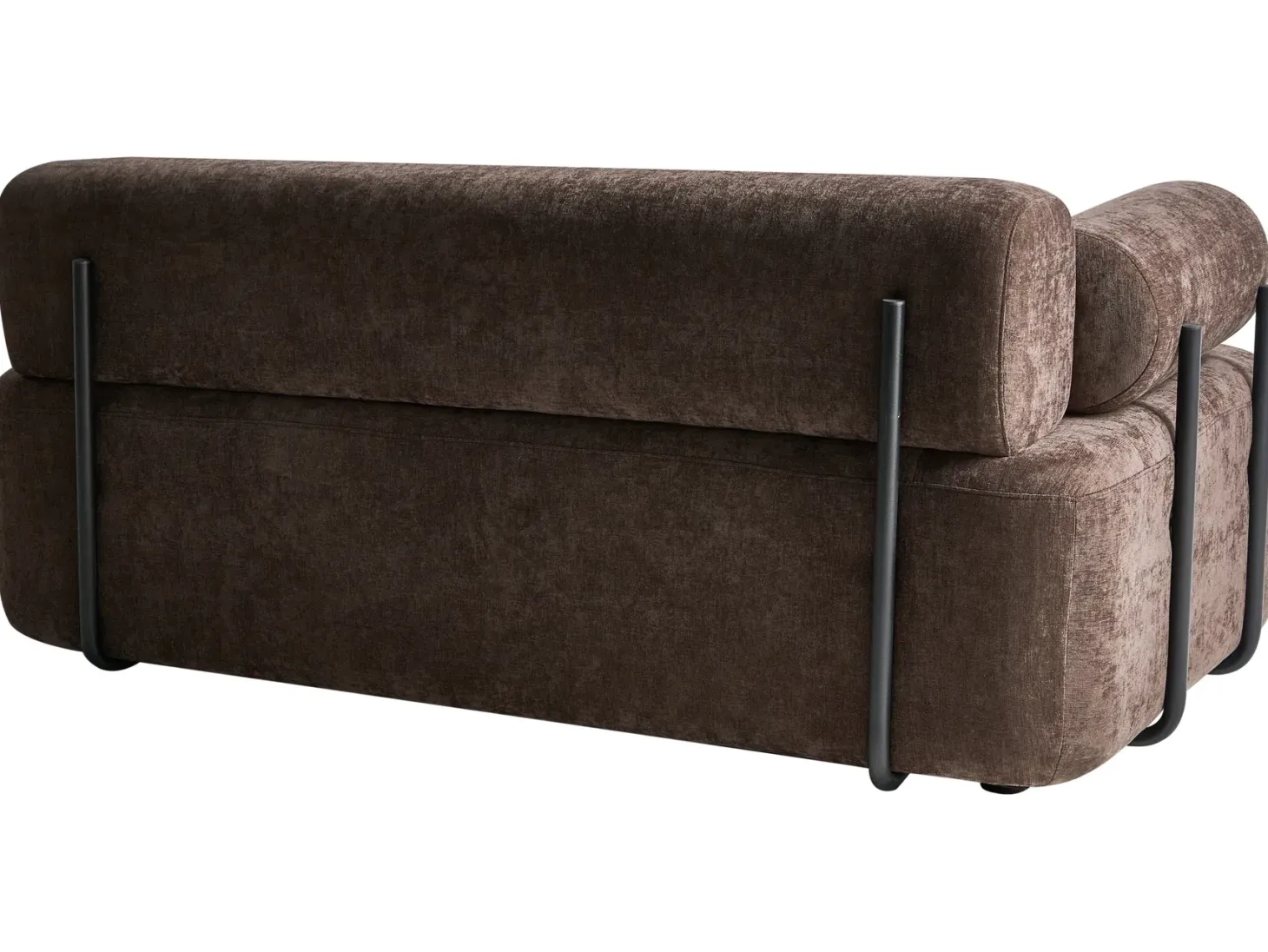 Sofa 2 personers ELVA Chenille Mørkebrun