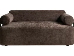 Sofa 2 personers ELVA Chenille Mørkebrun