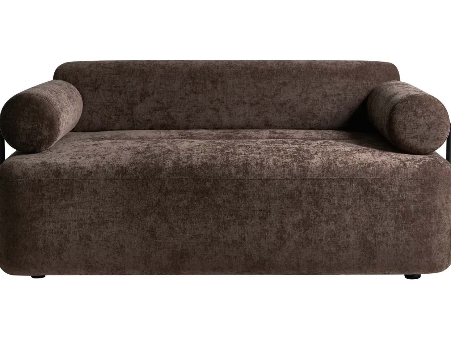 Sofa 2 personers ELVA Chenille Mørkebrun