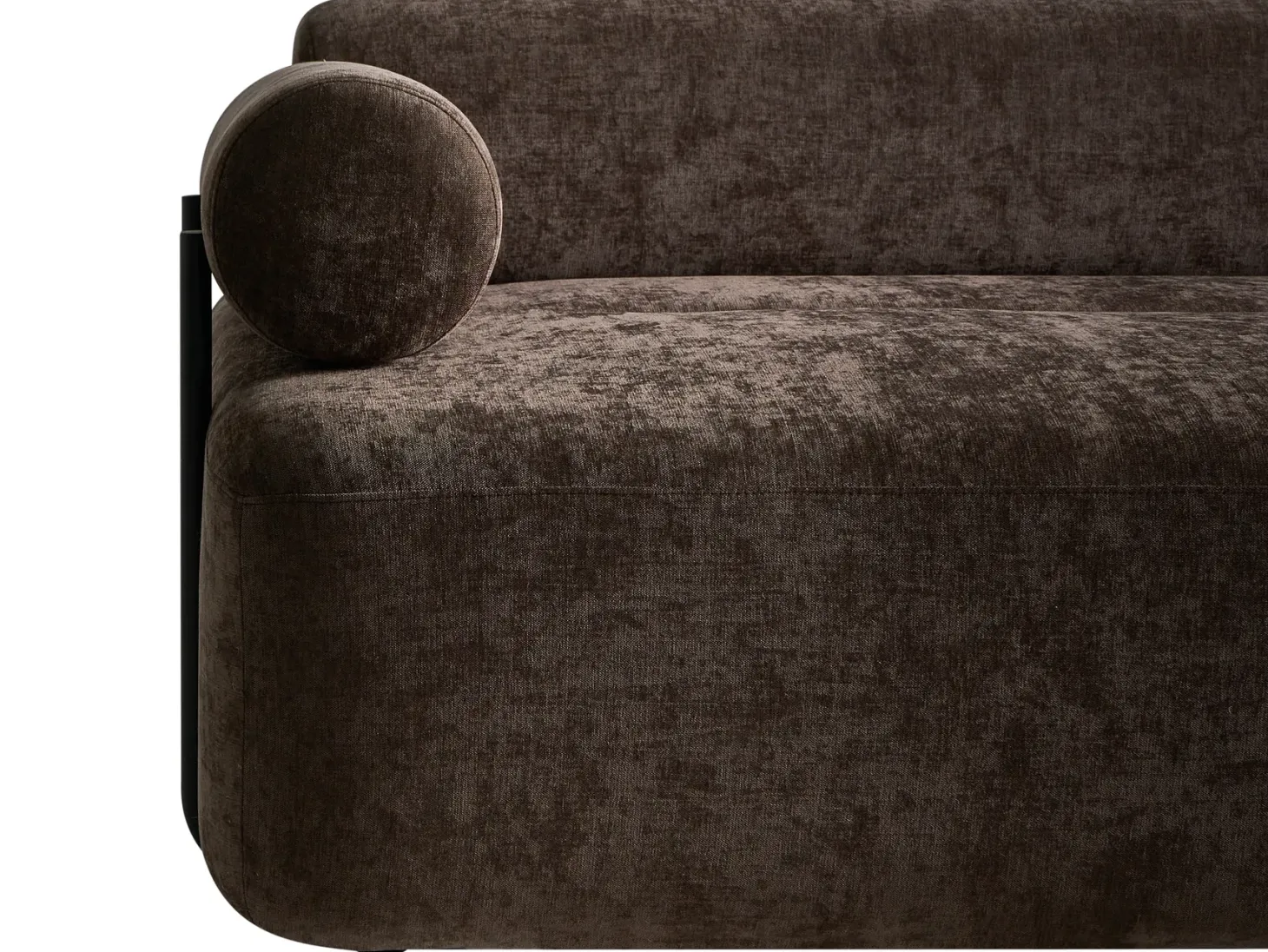 Sofa 2 personers ELVA Chenille Mørkebrun