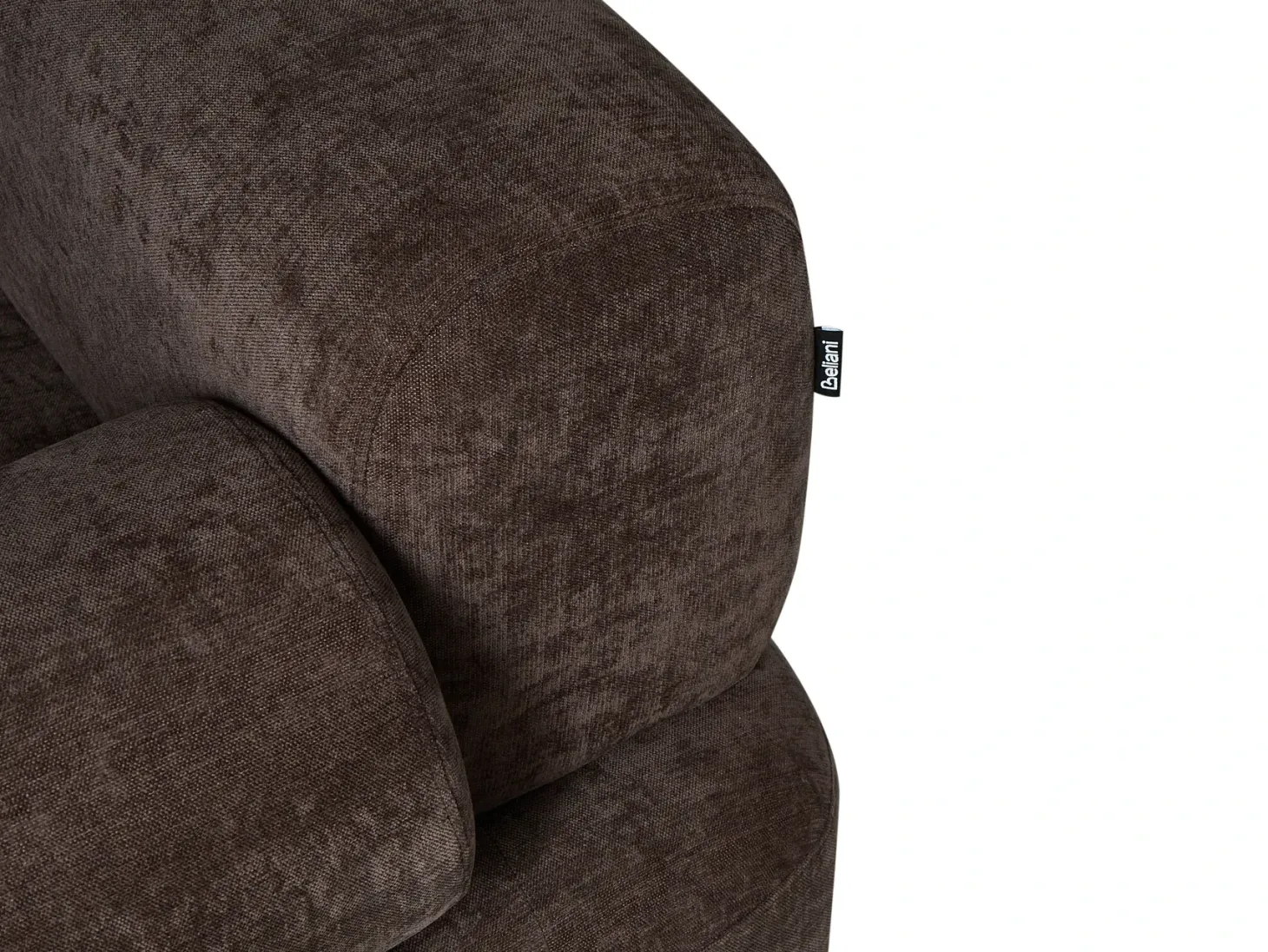 Sofa 2 personers ELVA Chenille Mørkebrun