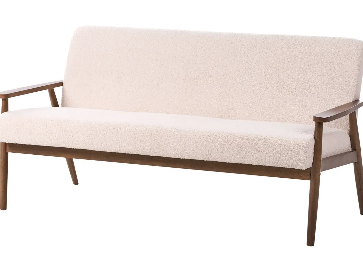 Sofa 3 personers ESRUM Boucle Mørkebrun/beige