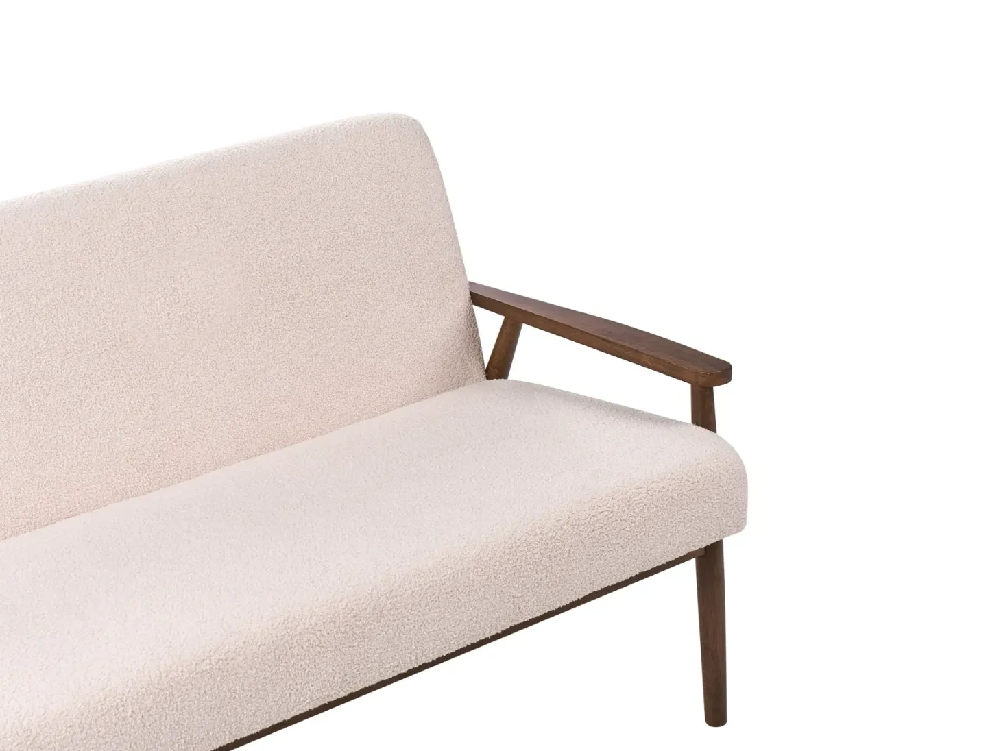Sofa 3 personers ESRUM Boucle Mørkebrun/beige