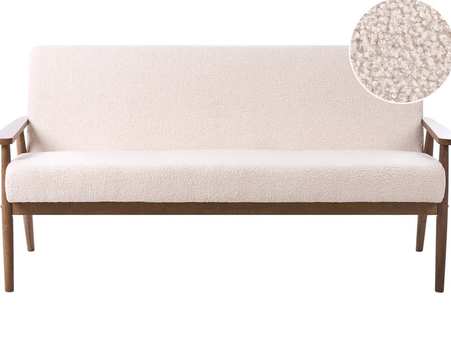 Sofa 3 personers ESRUM Boucle Mørkebrun/beige