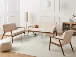 Sofa 2 personers ESRUM Boucle Mørkebrun/beige