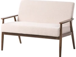 Sofa 2 personers ESRUM Boucle Mørkebrun/beige