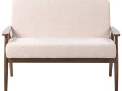 Sofa 2 personers ESRUM Boucle Mørkebrun/beige