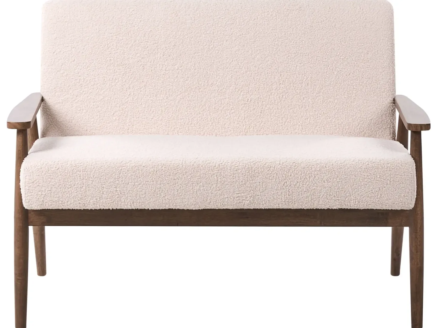 Sofa 2 personers ESRUM Boucle Mørkebrun/beige