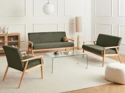 Sofa 3 personers ESRUM Lysebrun/ Grøn