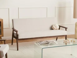Sofa 3 personers ESRUM Mørkebrun/beige
