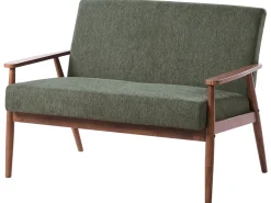 Sofa 2 personers ESRUM Mørkebrun/ Grøn