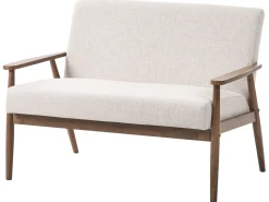 Sofa 2 personers ESRUM Mørkebrun/beige