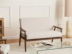 Sofa 2 personers ESRUM Mørkebrun/beige