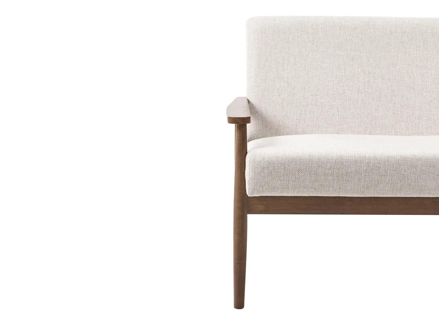 Sofa 2 personers ESRUM Mørkebrun/beige