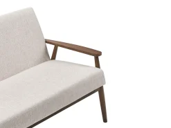 Sofa 2 personers ESRUM Mørkebrun/beige