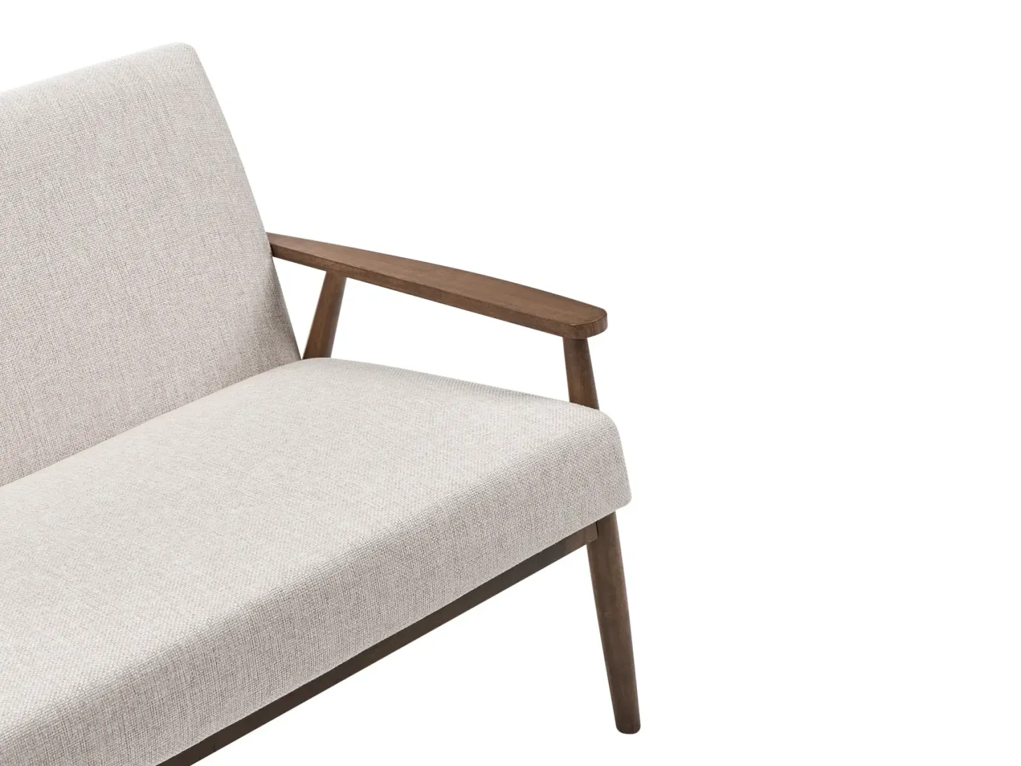 Sofa 2 personers ESRUM Mørkebrun/beige