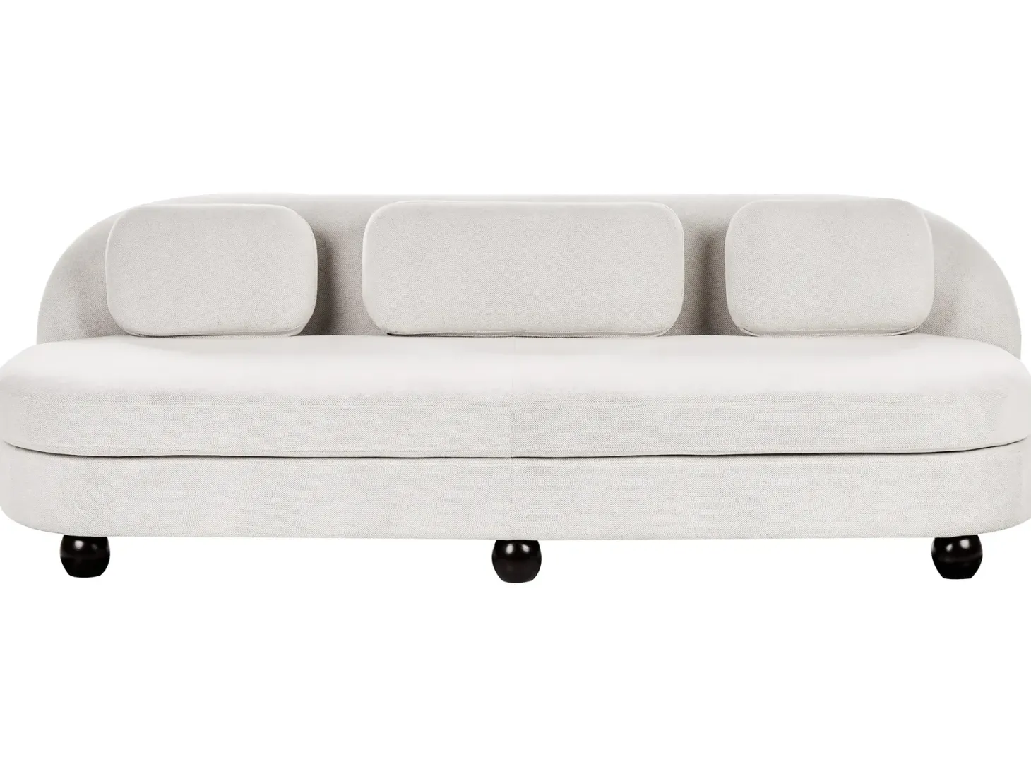 Sofa 3 personers FANSEN Cremehvid med pude