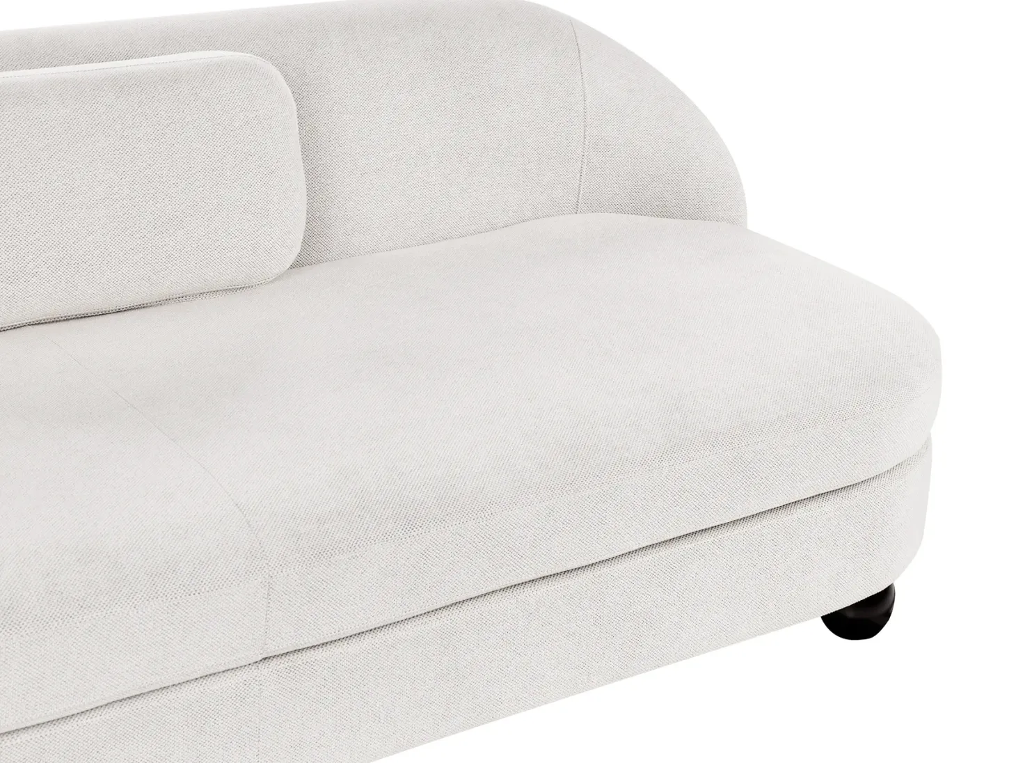 Sofa 3 personers FANSEN Cremehvid med pude