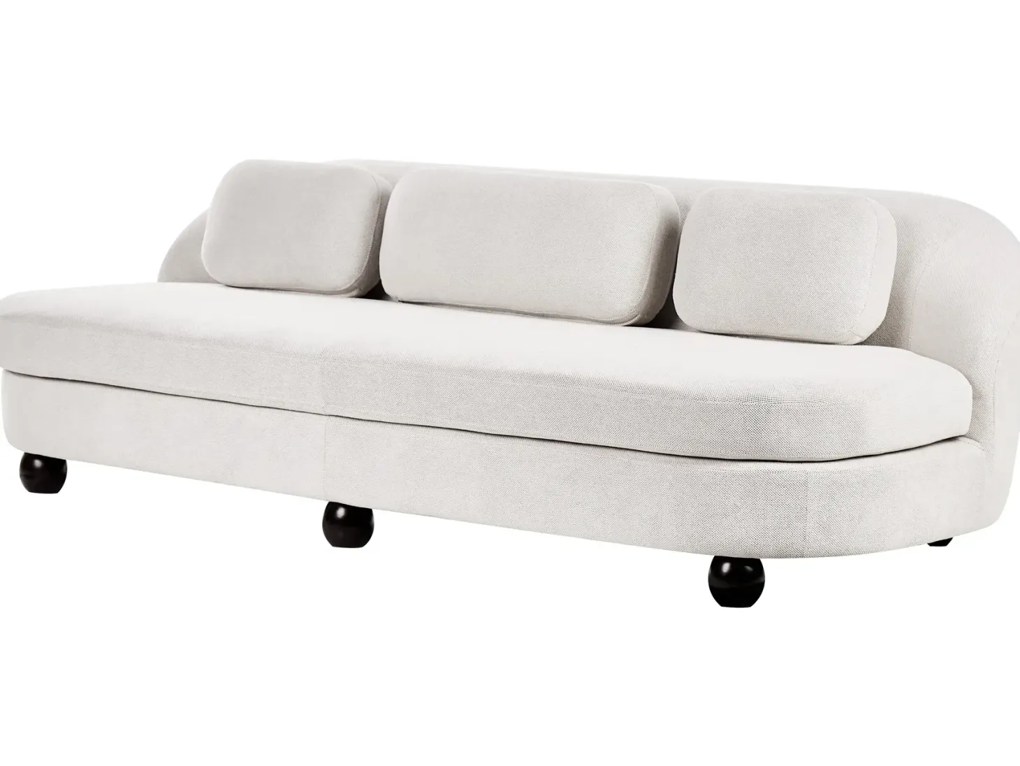 Sofa 3 personers FANSEN Cremehvid med pude