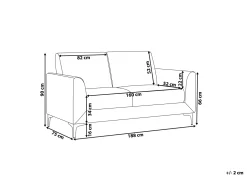 Sofa 3 personers FENES Sort