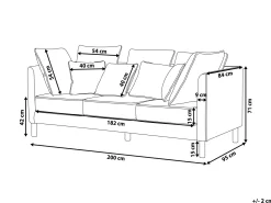 Sofa 3 personers FENSTAD Lysegrå