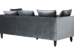 Sofa 3 personers FENSTAD Velour Grå