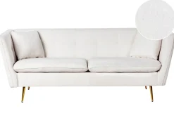 Sofa 3 personers FREDERICA Boucle Cremehvid