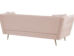 Sofa 3 personers FREDERICA Velour Lyserød