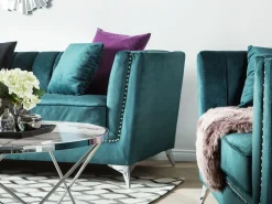 Sofa 3 personers GAULA Velour Blågrøn