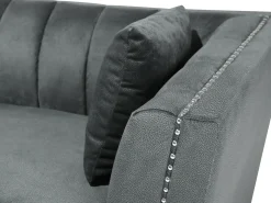 Sofa 3 personers GAULA Velour Grå